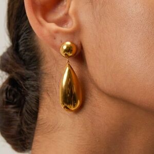 18K Gold Plated - Drop Earrings